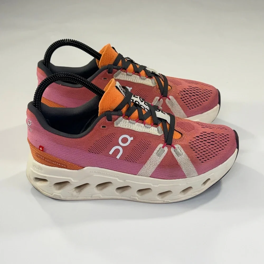 On Cloudeclipse Running Shoes Womens 7 Pink Orange Performance Athletic